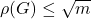 \rho(G) \leq \sqrt{m}