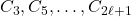 {C_3, C_5, \ldots, C_{2\ell+1}}